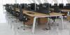 Elite Linnea Rectangular Desk with Shared Inset Leg 1200 x 800mm