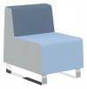 Elite Ella One Seater Full Back - Silver Sled Legs