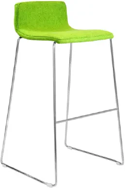 Elite Multiply Sled Base Bar Stool with Upholstered Seat