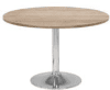 Elite Circular Chrome Trumpet Base Meeting Table - 1000 x 725mm