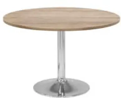 Elite Circular Chrome Trumpet Base Meeting Table - 600 x 725mm