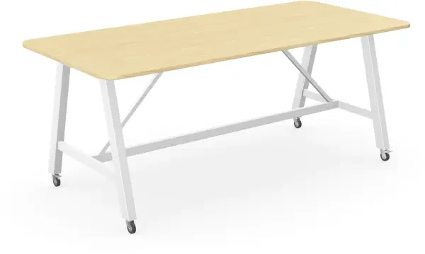 Elite Alto High Bench with Support Frame & Heavy Duty Steel Castors - 2600 x 1200 x 1050mm - Ash