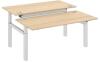 Elite Progress Lite Height Adjustable Double Bench Desk MFC 1600 x 1600mm