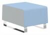 Elite Ella Small Foot Stool - White Sled Leg