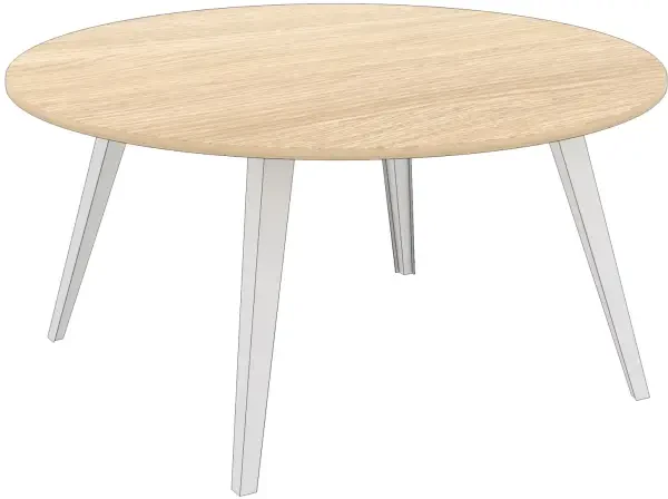 Elite Reflex Circular Meeting Table 1600 x 740mm