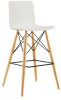 Elite Bob Stool with Polypropylene Shell & Dowel Wooden Frame