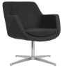 Elite Elipsa Low Back Lounge Chair with Polished 4 Star Swivel Base