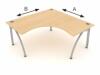 Elite Flexi Symmetrical Crescent Workstation 1800 x 1800mm