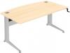 Elite Kassini Bow Fronted Rectangular Desk 1800mm - Height Adjustable