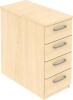 Elite 4 Drawer Narrow Mobile Pedestal