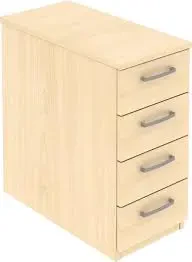 Elite 4 Drawer Narrow Mobile Pedestal