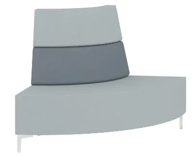 Elite Evo Plus Full Medium Back 90 Degree Convex Curved Corner Seat