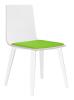 Elite Multiply Breakout Wooden Frame Chair with Beech Shell & Upholstered Seat Pad - White Leg