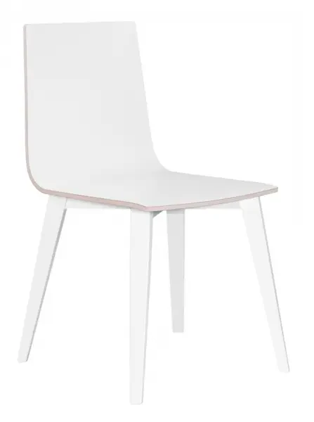 Elite Multiply Wooden Frame Breakout Chair with White Shell - Wenge Leg