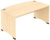 Elite Windsor Bow Fronted Rectangular Desk 1800 x 900 x 740mm