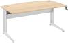 Elite Kassini Bow Fronted Rectangular Desk 1600mm - Height Adjustable