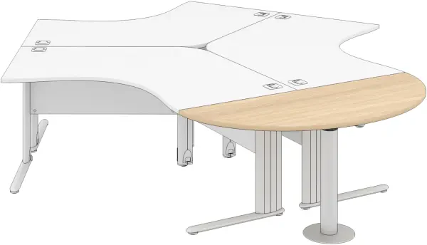 Elite Optima Plus 120 Degree Workstation Meeting Extension