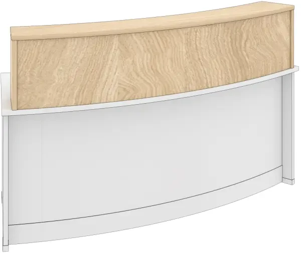 Elite Windsor Radius Reception Desk Double Counter Top