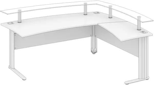 Elite Reception Glass Shelf