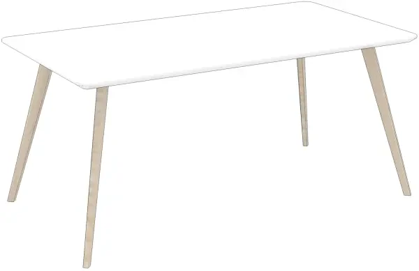 Elite Piazza Rectangular Top Square Wooden Leg Meeting Table - 1600 x 900 x 725mm