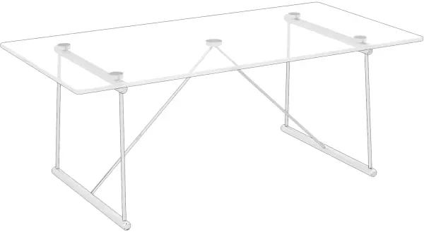 Elite Clear Glass Rectangular Coffee Table