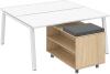 Elite Single Sided Under Desk Mobile Storage Unit With Seat Pad