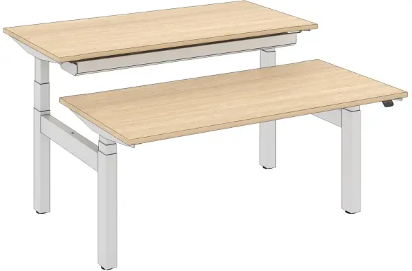 Elite Progress Plus Electric Double Bench Desk - 1600mm Width and 1600mm Depth