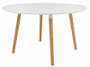 Elite Tondo Circular Top Round Wooden Leg Meeting Table - 1200 x 1200 x 720mm